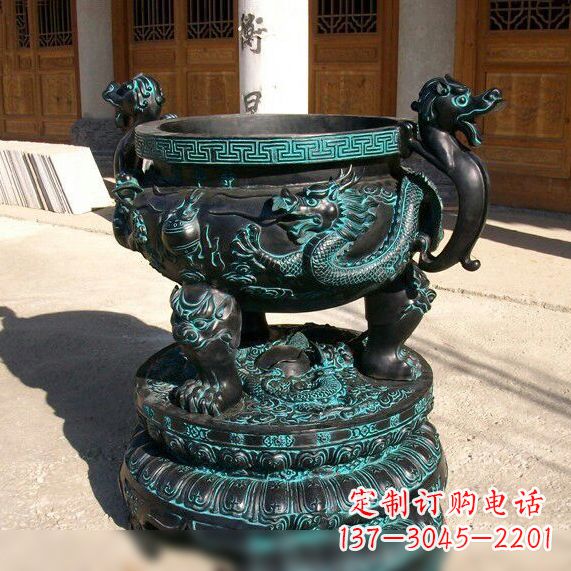 湖北传统工艺青铜龙雕塑