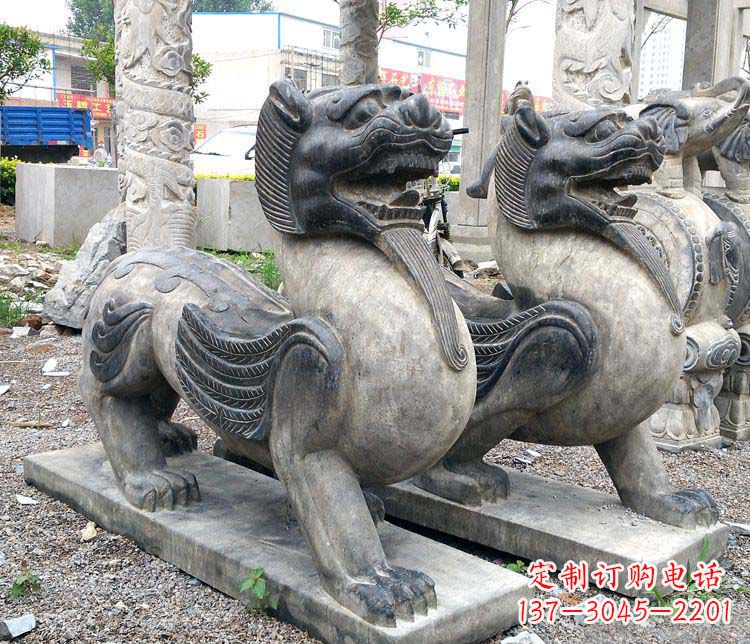 湖北仿古貔貅门口招财石雕