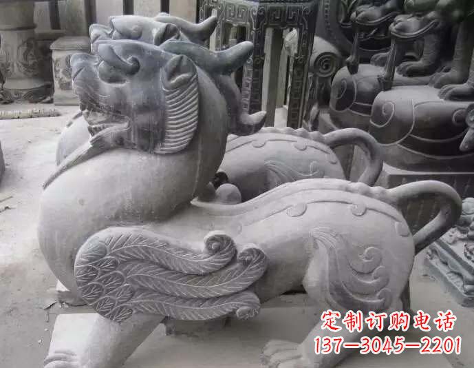 湖北仿古貔貅石雕 (2)