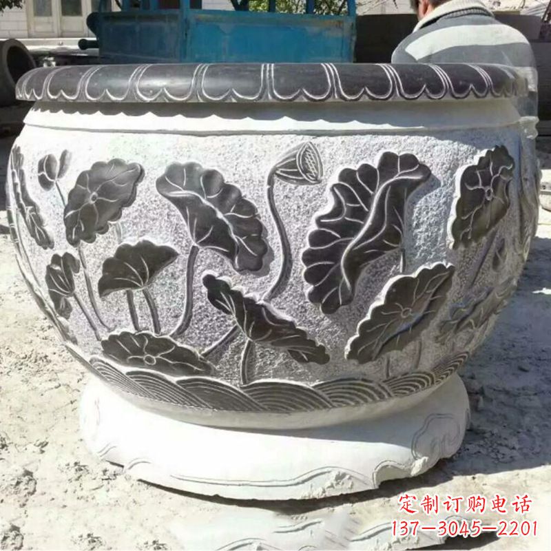 湖北仿古青石做旧水缸