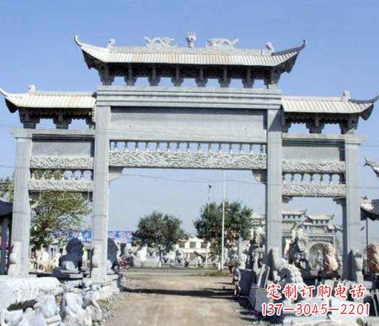 湖北仿古牌坊石雕精美定制