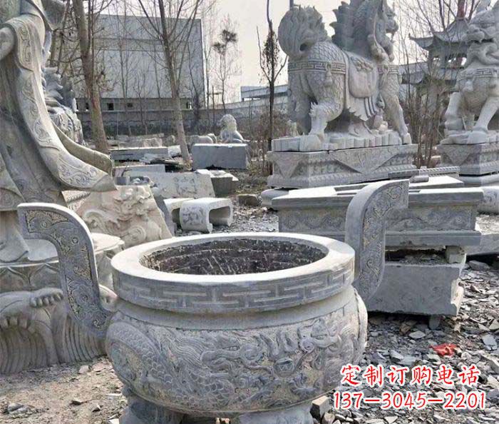 湖北仿古精美石雕香炉