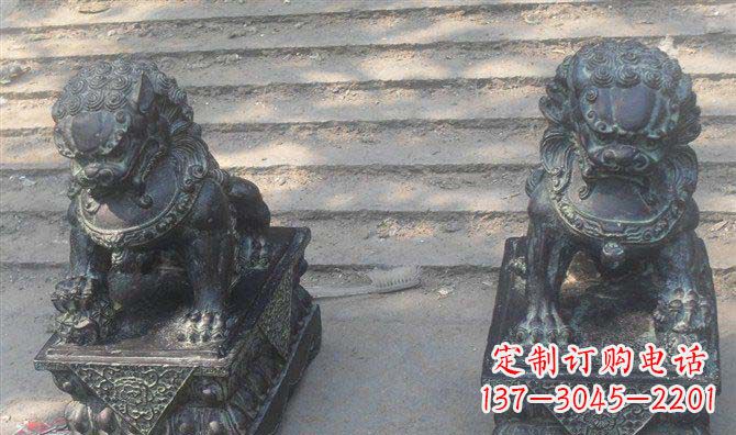 湖北仿古狮子铜雕