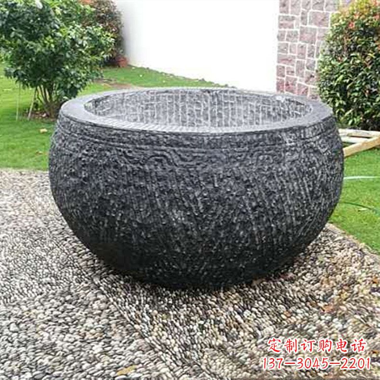 湖北仿古石雕水缸