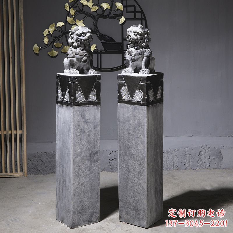 湖北仿古石狮子雕塑