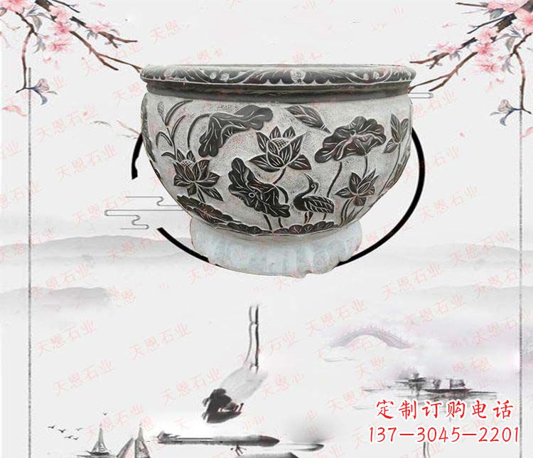 湖北仿古石水缸石浮雕石雕,欧式古典设计