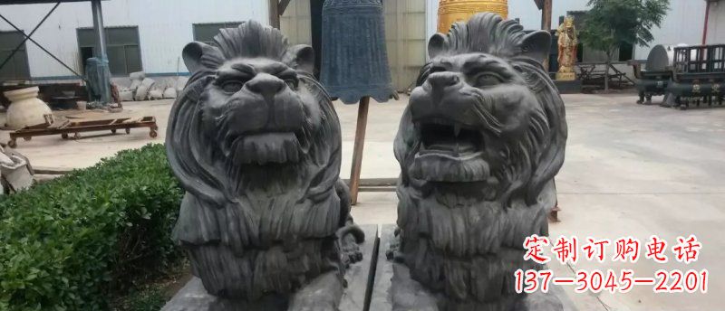 湖北玻璃钢狮子雕塑