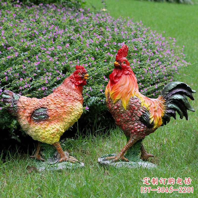 湖北典雅公鸡雕塑
