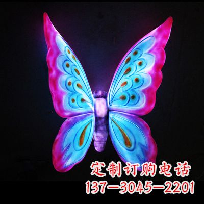 湖北完美粉色蝴蝶雕塑