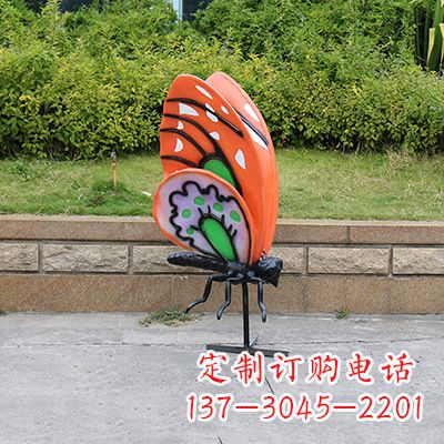湖北高端红色蝴蝶雕塑