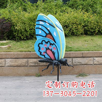 湖北蓝色大号蝴蝶雕塑