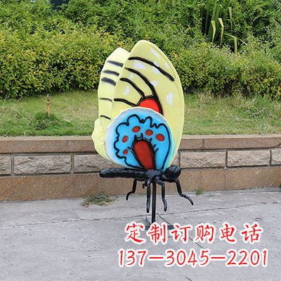湖北大号黄色蝴蝶雕塑