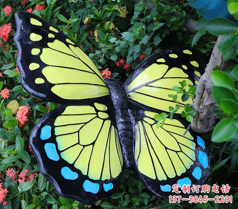 湖北仿真蝴蝶摆件玻璃钢雕塑