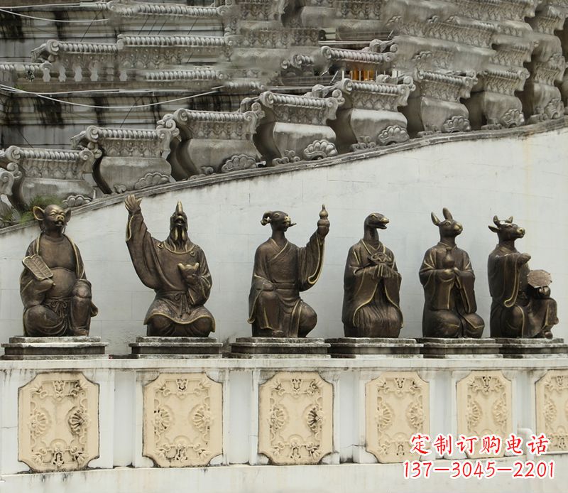 湖北十二生肖铜雕塑定制