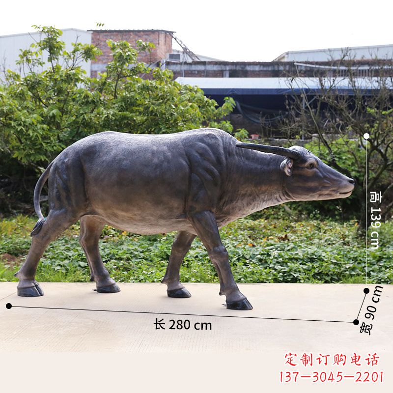 湖北仿真水牛雕塑