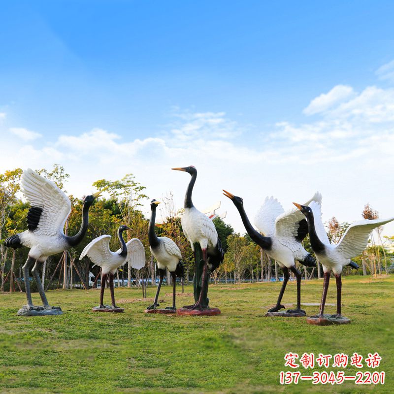 湖北仿真仙鹤公园动物雕塑