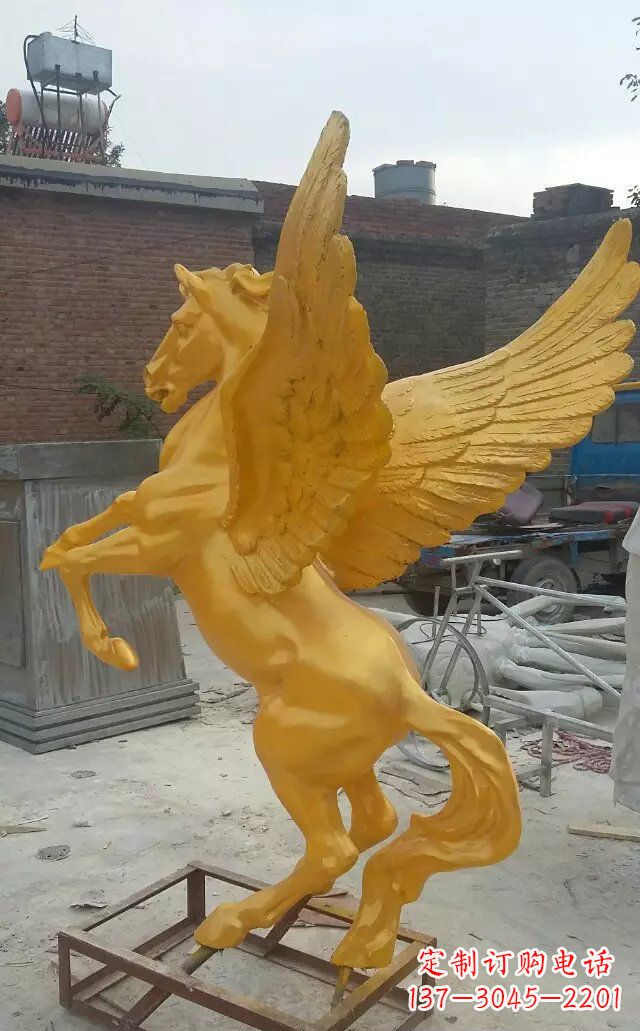 湖北飞马玻璃钢仿铜动物雕塑