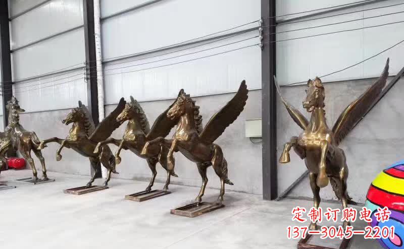 湖北精美绝伦的飞马铜雕