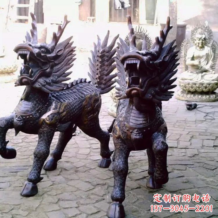 湖北麒麟雕塑——标志着繁荣与和谐的象征