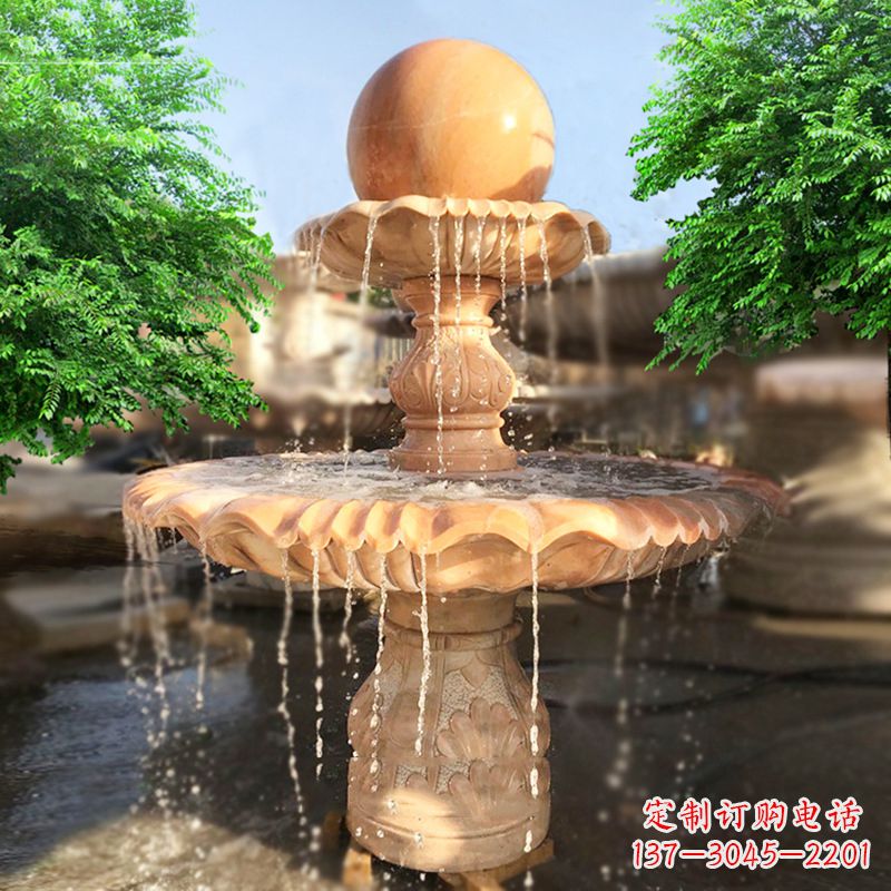 湖北精致别致的风水球雕塑