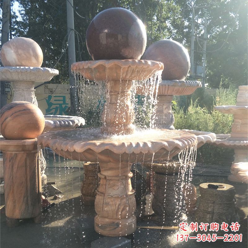 湖北福气无限,风水球石雕塑