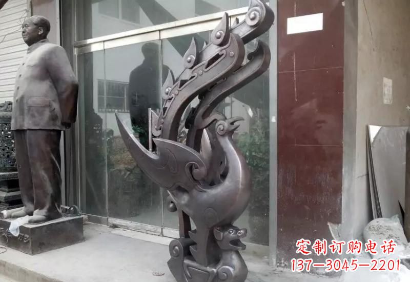 湖北凤凰貔貅铜雕