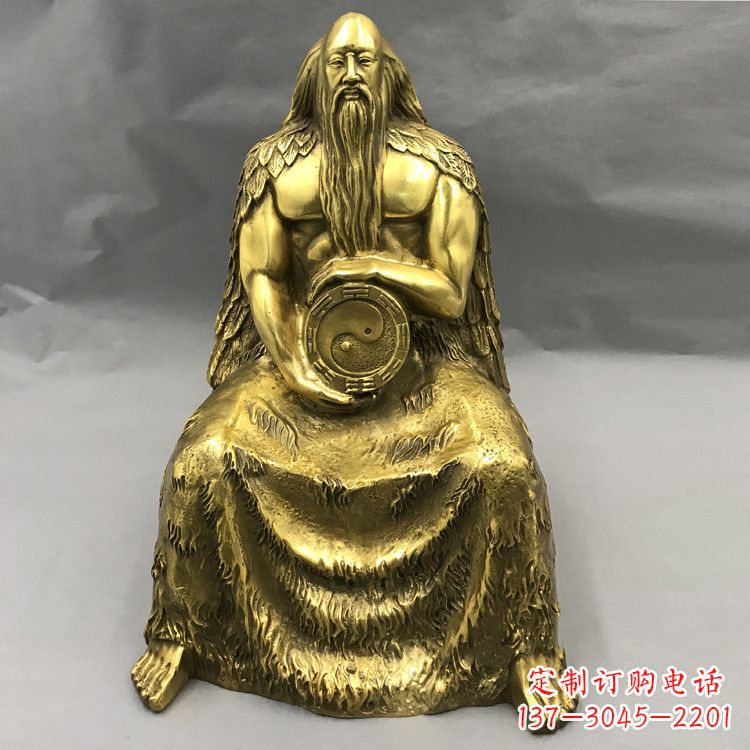 湖北伏羲铜雕塑-中华民族上古神话人物雕像