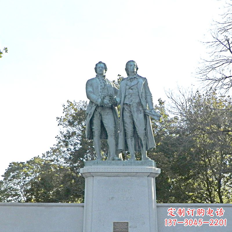 湖北歌德与席勒石雕塑像