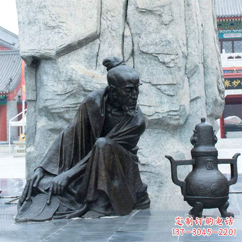 湖北中国医史传承葛洪炼丹情景雕塑