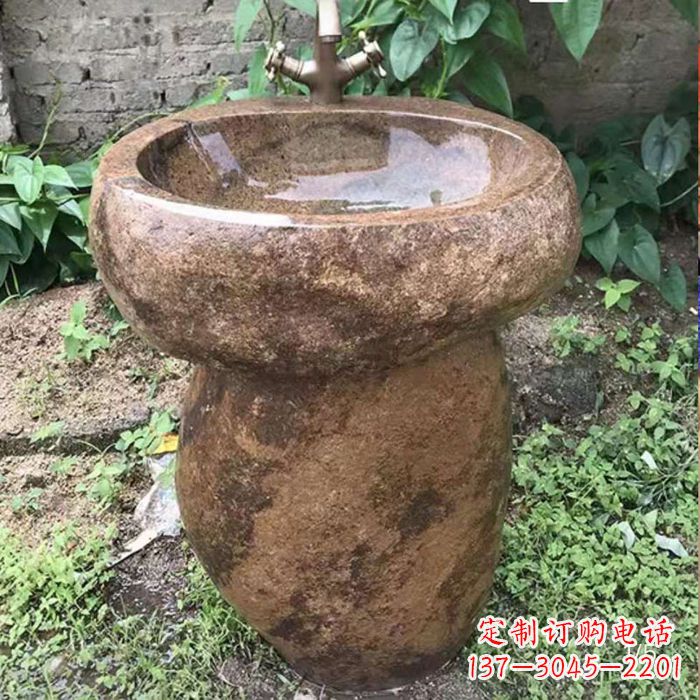 湖北精美手雕石花盆,传承古典品位