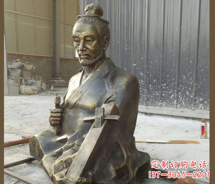湖北青铜鲁班雕塑，赞颂传统工匠精湛技艺