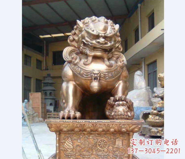 湖北精致装饰型汇丰狮子铜雕塑