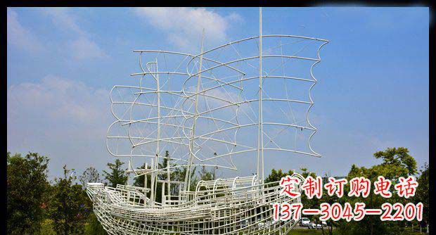 湖北唯美不锈钢帆船雕塑