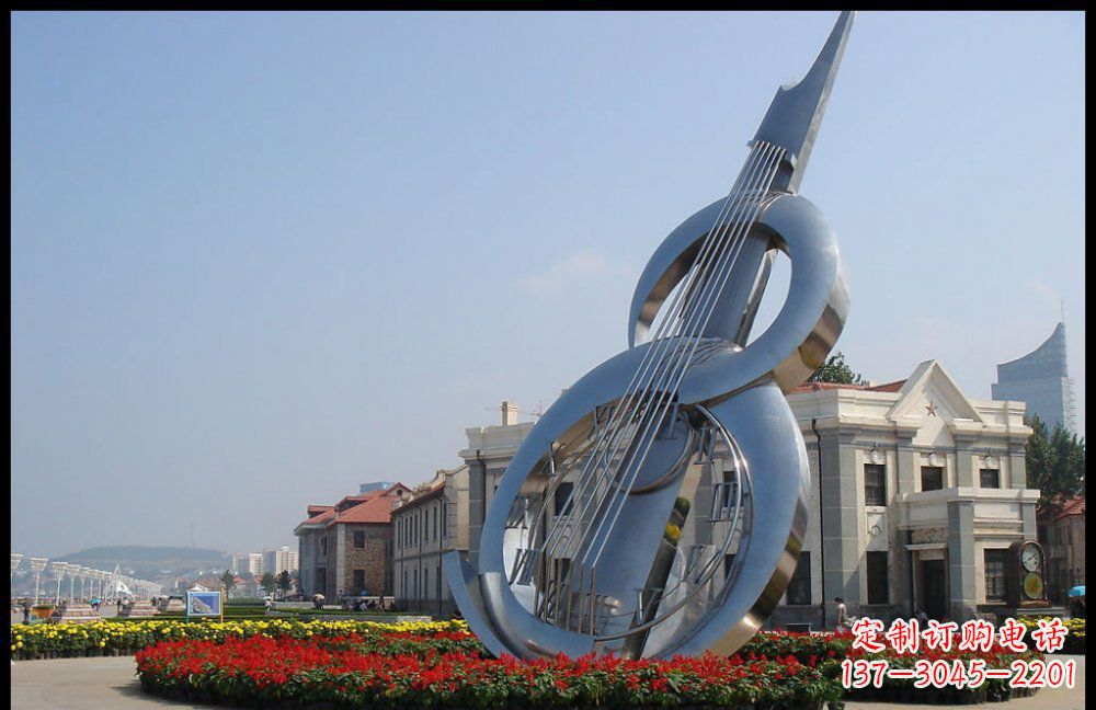 湖北YFZD-001不锈钢抽象大提琴雕塑