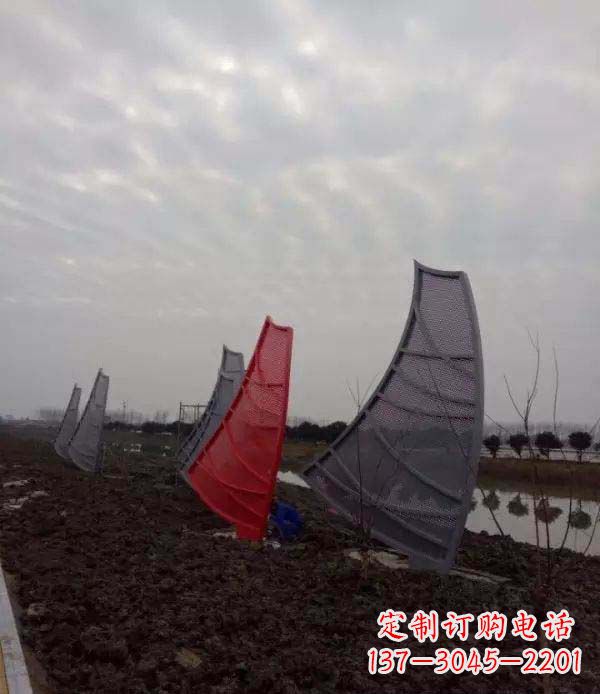 湖北不锈钢抽象帆船雕塑