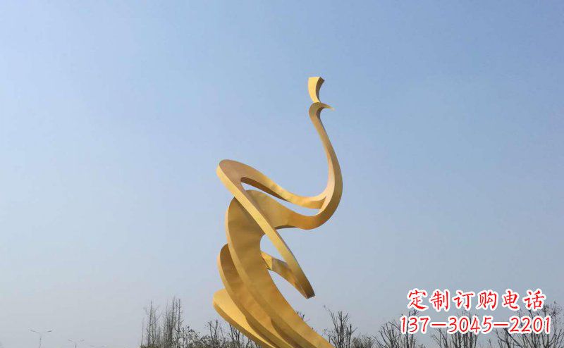 湖北抽象凤凰不锈钢雕塑