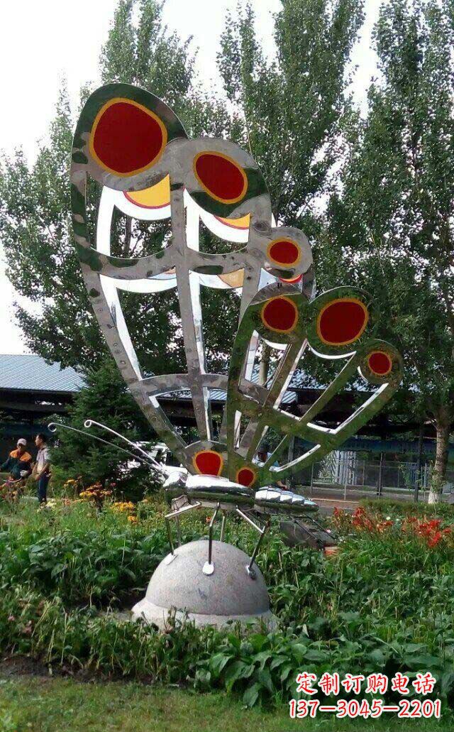 湖北现代艺术不锈钢蝴蝶雕塑