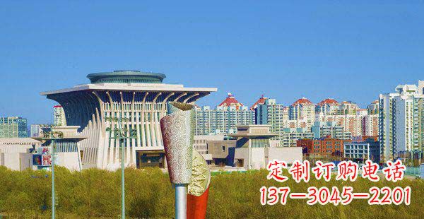 湖北高端特色不锈钢抽象火炬雕塑