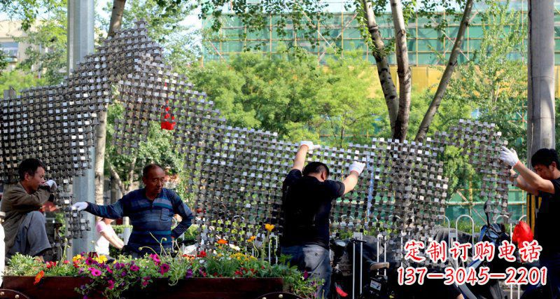 湖北中领雕塑 - 动物抽象不锈钢雕塑