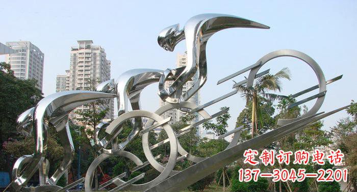 湖北不锈钢自行车抽象雕塑