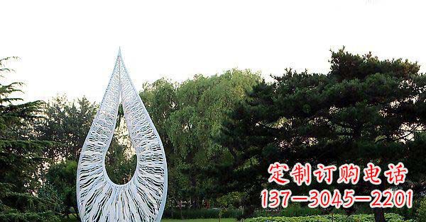 湖北精美水滴不锈钢雕塑