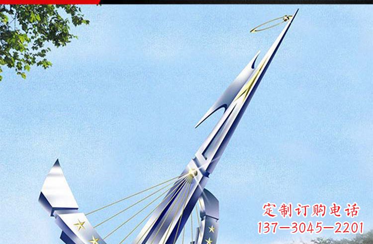 湖北古典高雅不锈钢帆船雕塑