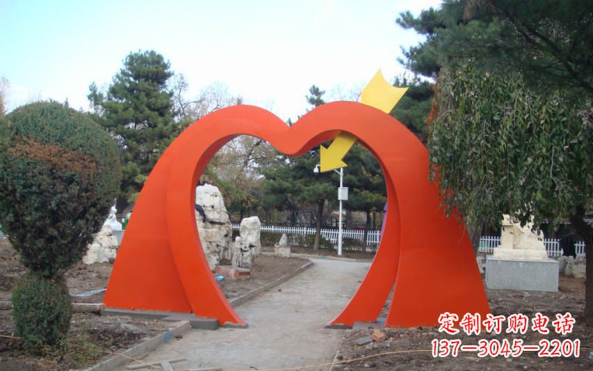 湖北高雅大气的不锈钢拱门雕塑