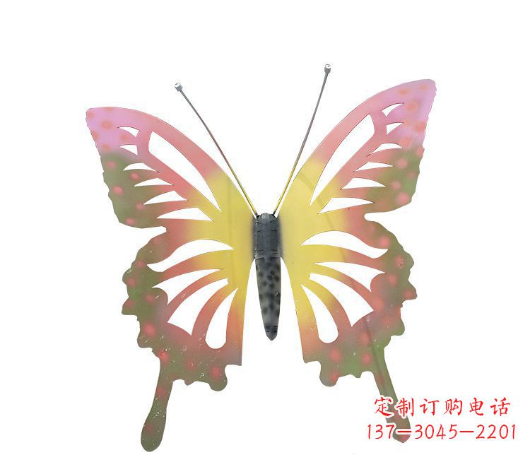 湖北梦幻缤纷不锈钢蝴蝶摆件雕塑
