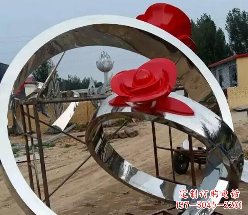 湖北精致的不锈钢戒指雕塑