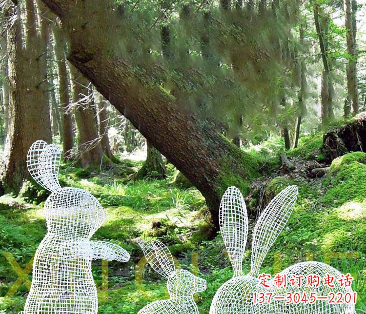 湖北精美兔子雕塑,点缀你的公园