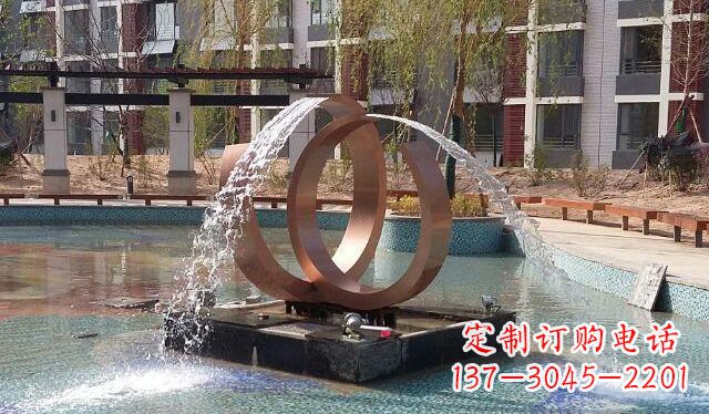 湖北高贵典雅的不锈钢喷泉雕塑