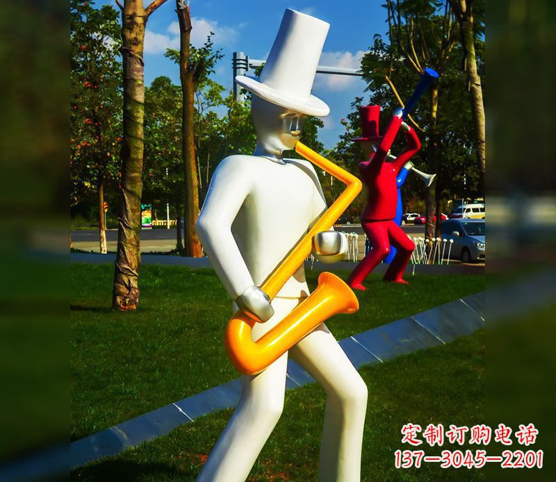 湖北精美的萨克斯不锈钢雕塑