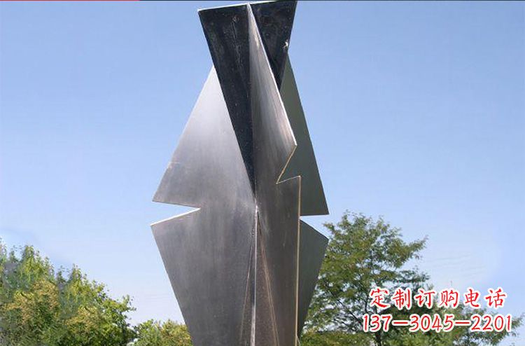 湖北不锈钢树叶雕塑更新公园景观