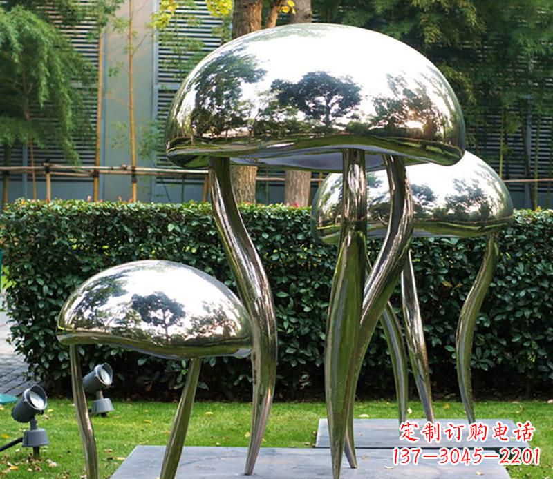 湖北艺术水母不锈钢雕塑